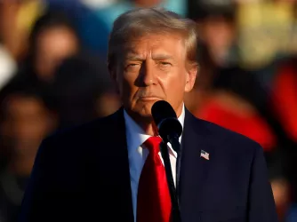Donald Trump speaks at an event about his campaign for president